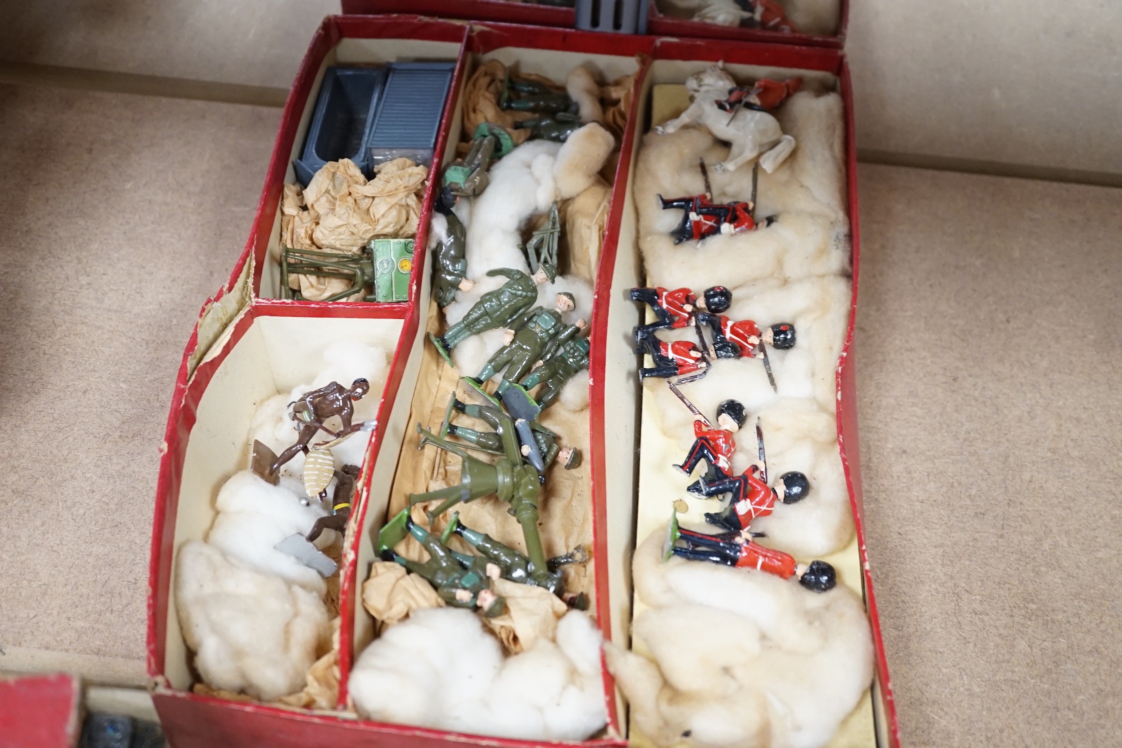 A quantity of Britains painted lead soldiers and others